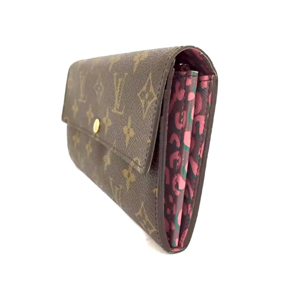 💯 Louis Vuitton Stephen Sprouse Leopard Portefeuille Sarah Monogram Wallet- inc - Picture 10 of 12
